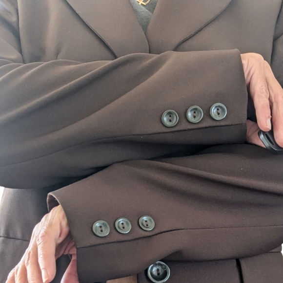 Sisley Made in Italy Brown Tailored Blazer | Classic Structured Jacket | Size 42 - Picture 6 of 9